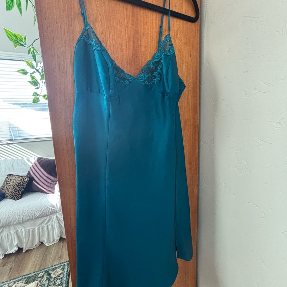 Victoria's Secret Teal Lace Chemise
